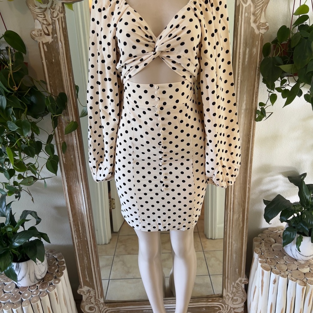 Polka Dot Long Sleeve Dress